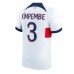 Paris Saint-Germain Presnel Kimpembe #3 Kopio Vieras Pelipaita 2023-24 Lyhyet Hihat
